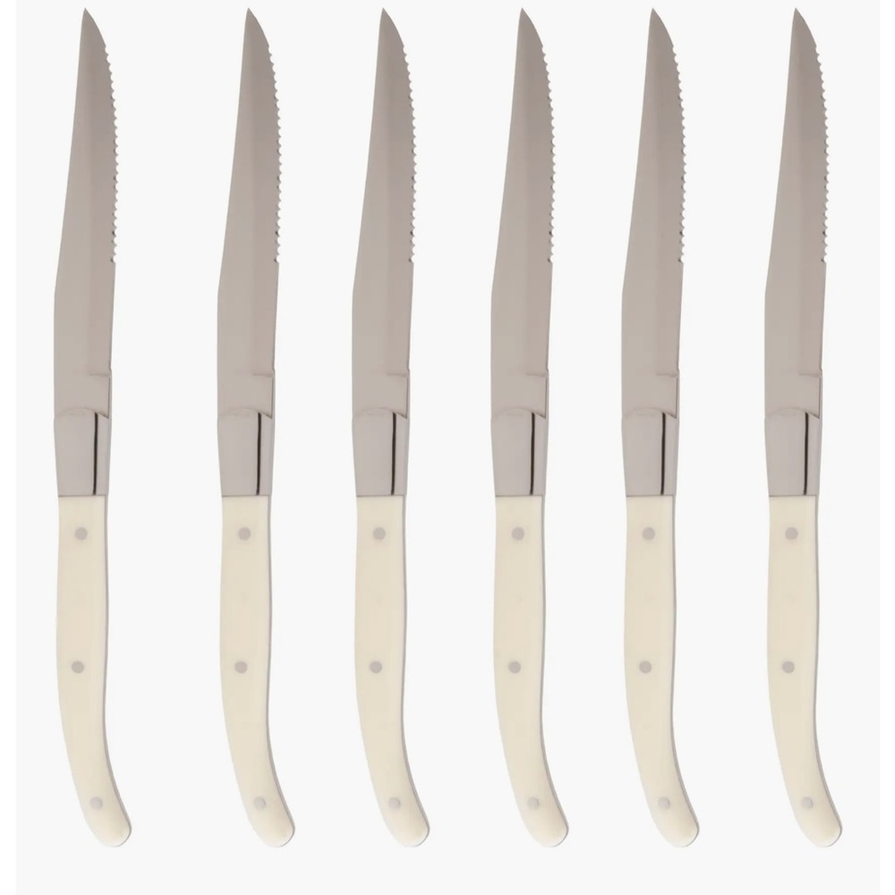 NEW Fortessa Provencal Blonde 10-Piece Serrated Steak Knife Set